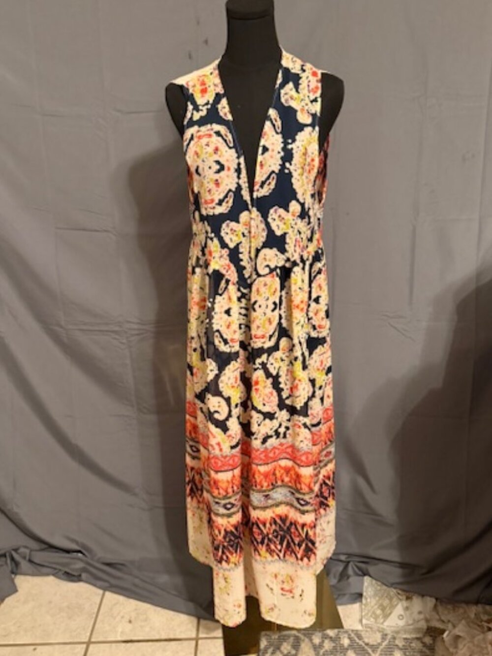 TRUTH Long Open Sheer Tunic Size L